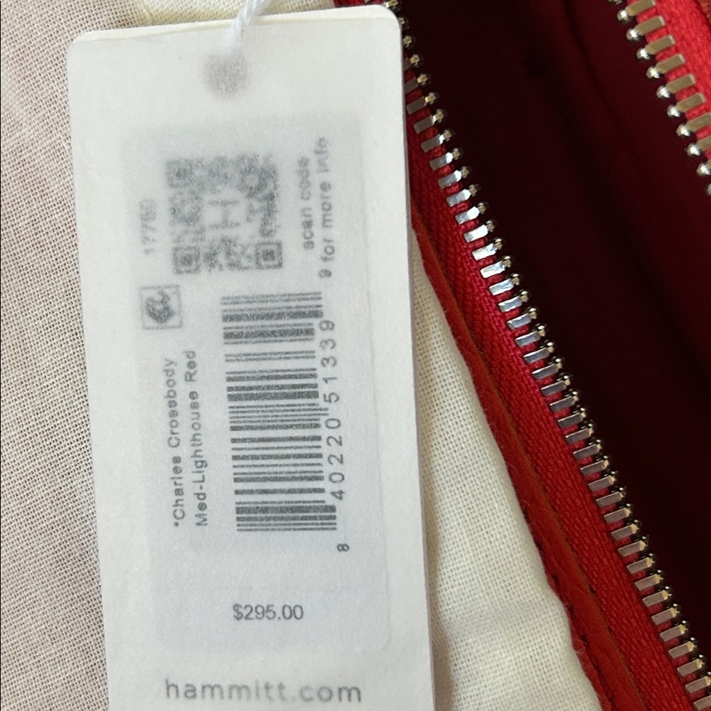 Hammitt Brand New Charles Crossbody Bag Lighthouse Red/ Brushed Silver/ Medium - Picture 11 of 11